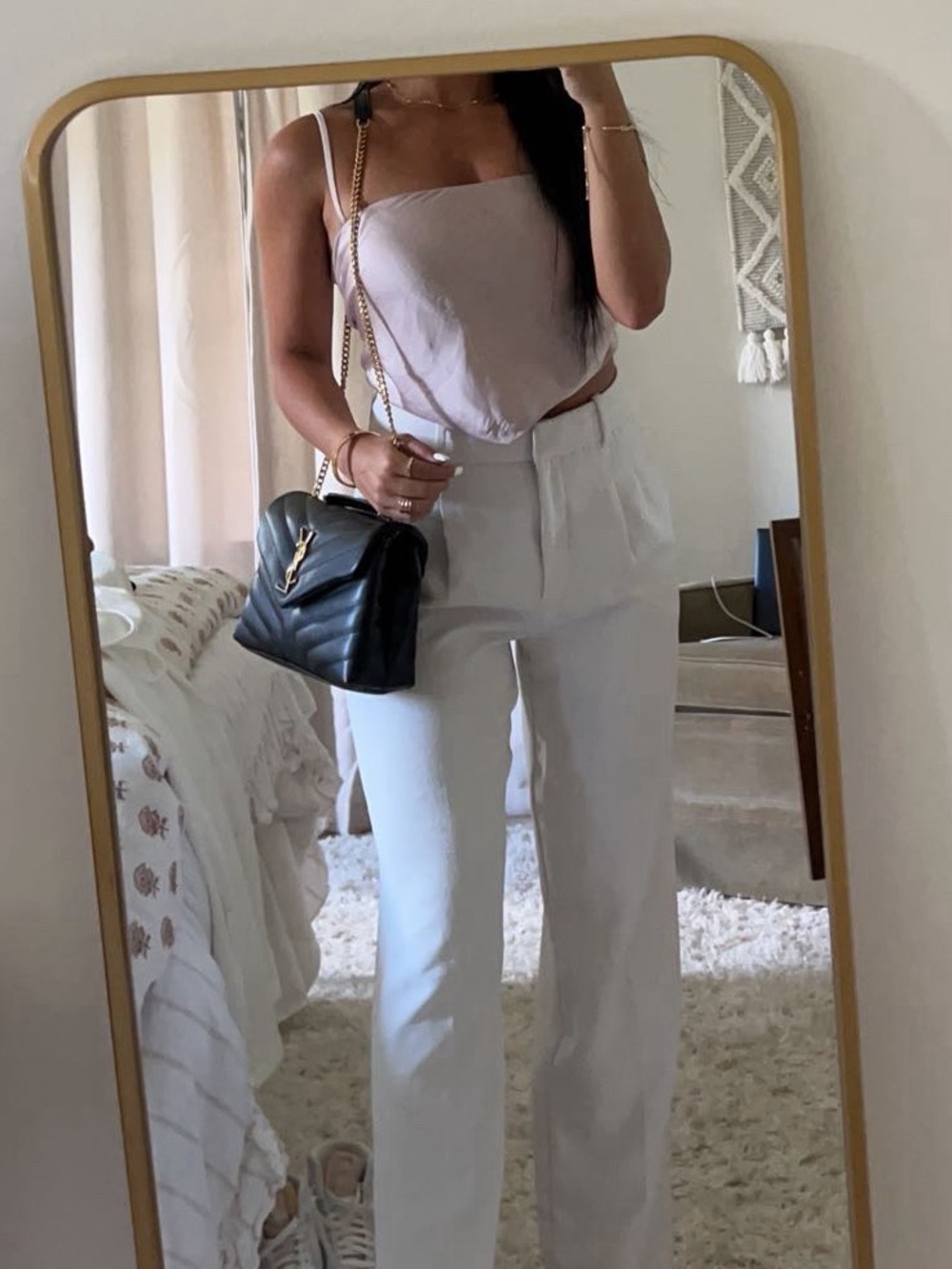 Aritzia satin tank top